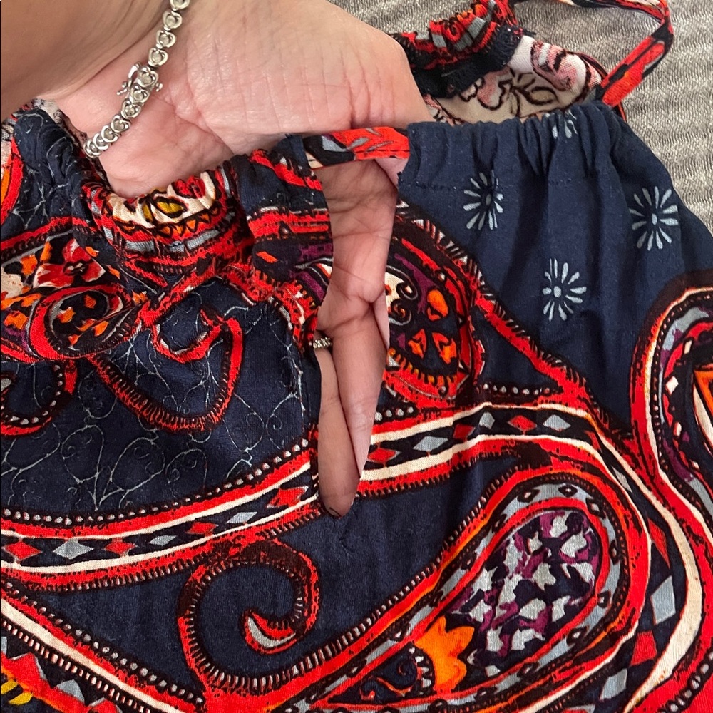 Lascana Paisley Print Halter Top Sz L - Picture 3 of 3